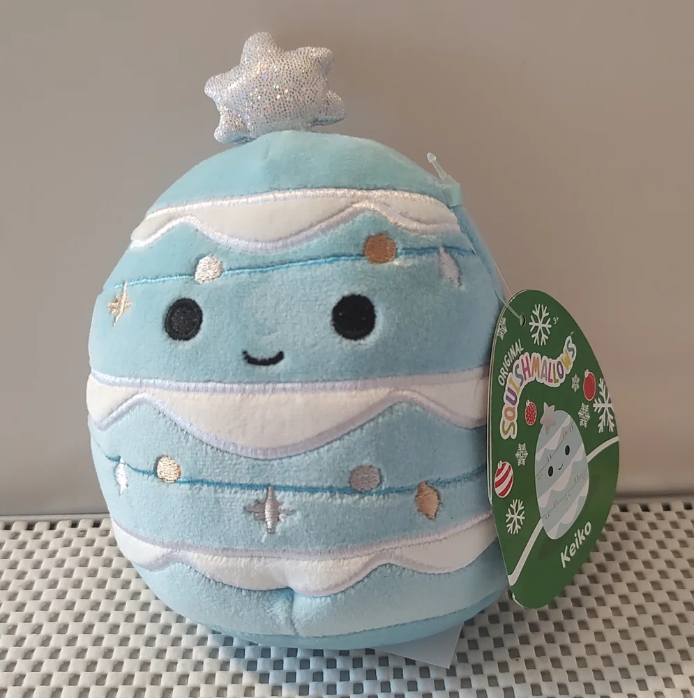 Squishmallow Blue Christmas Tree Keiko NWT